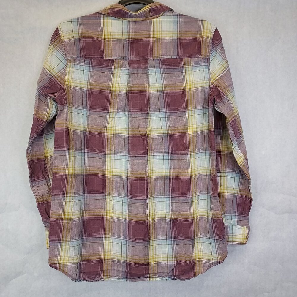 Eddie Bauer Classic Fit Button Up Shirt Women M Plaid Long Sleeve Gorpcore Cabin - Picture 6 of 15
